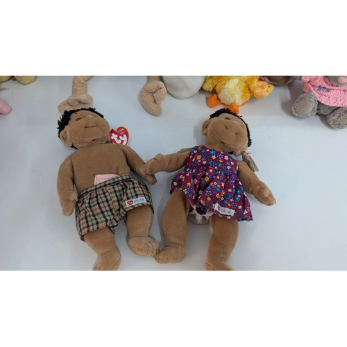 1864 - 12 x Collectable Soft Toys, Including Disney Pooh, Eyeore and Piglet, Beanie Babies etc