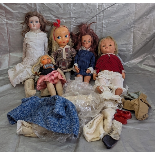 1877 - A Selection Of Dolls Including Porcelain Doll