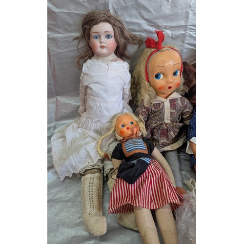 1877 - A Selection Of Dolls Including Porcelain Doll