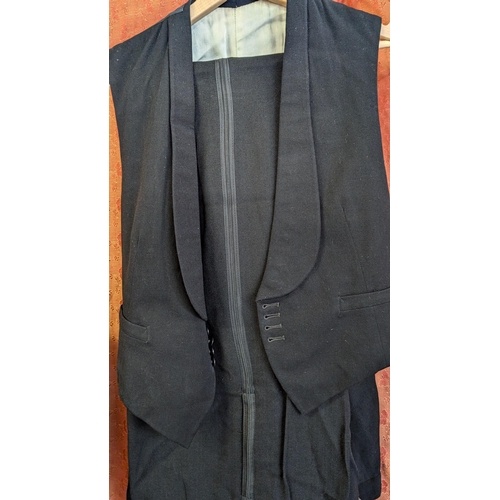 2185 - Burtons Vintage 3 Piece Dinner Jacket , Dress Trousers and Waistcoat . Approx. Size 38 - 40.  ( Shir... 