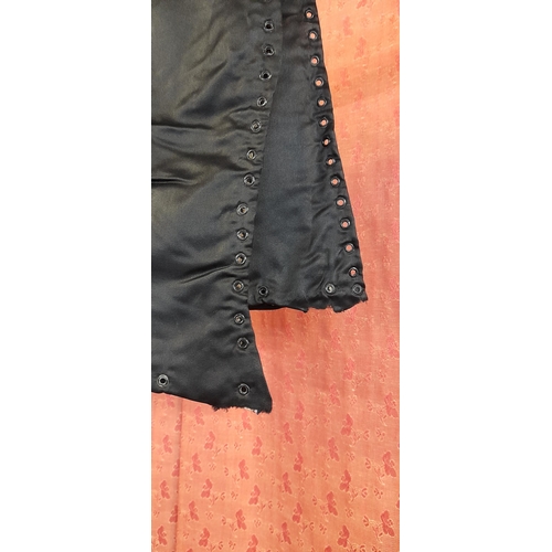 2301 - Black Satin Vintage Activity Outfit. Unusual Design!!  Separate Legs.  Requires some additional stic... 