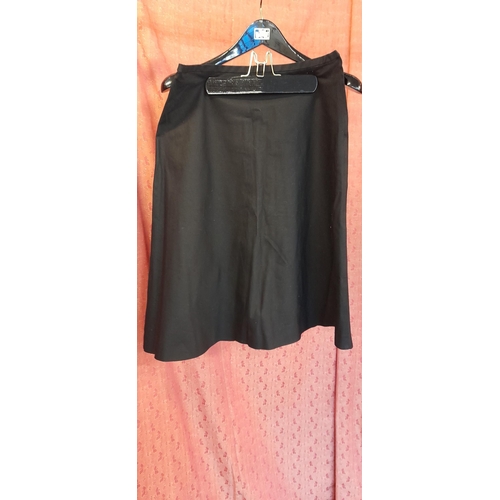 2339 - 2 x Vintage Heavy Cotton Black Part Skirts 