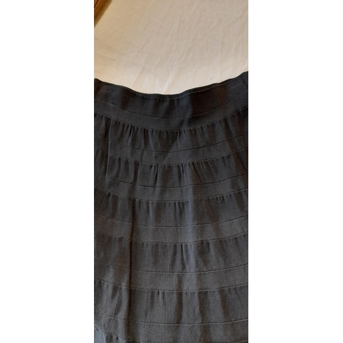 2339 - 2 x Vintage Heavy Cotton Black Part Skirts 