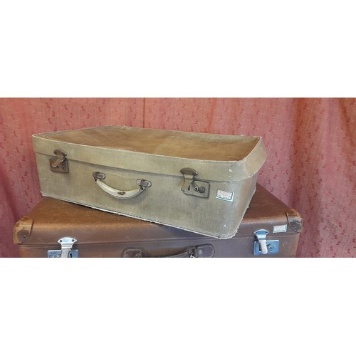 2410 - 3 x Vintage Suit Cases ( 2 x Leather)