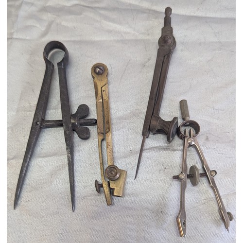 779 - An Assortment Of Vintage Draughtsman's Instrument Sets, Protractors, Compasses Etc. - Harling Of Lon... 