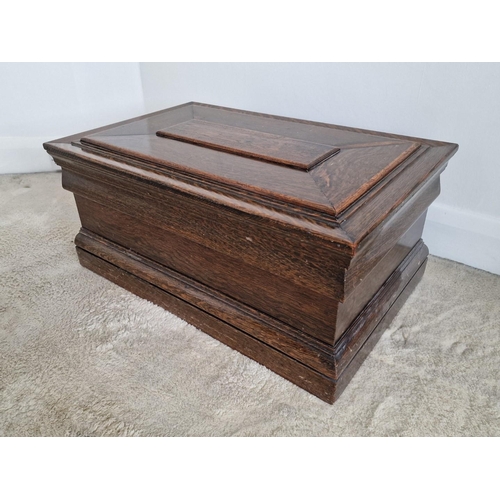 74 - Antique Solid Wood Blanket Box / Chest with Hinged Lid, (Approx. 77 x 49 x 34cm)