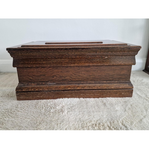 74 - Antique Solid Wood Blanket Box / Chest with Hinged Lid, (Approx. 77 x 49 x 34cm)