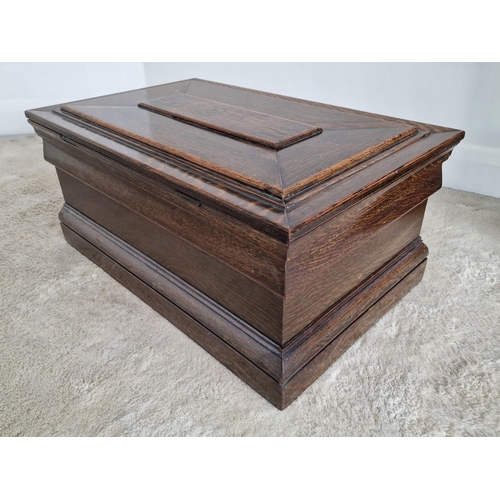 74 - Antique Solid Wood Blanket Box / Chest with Hinged Lid, (Approx. 77 x 49 x 34cm)