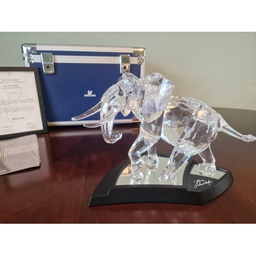 73 - Swarovski Silver Crystal 'Elephant', Numbered and Limited Edition 08462 / 10000, (2006), (# 854407 /... 