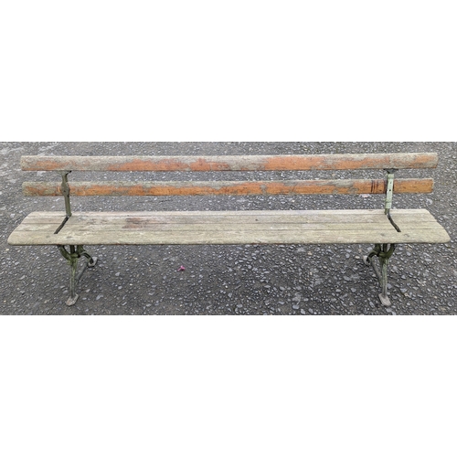 5 - An Antique Railway Platform Bench With 'Switchback' Rest