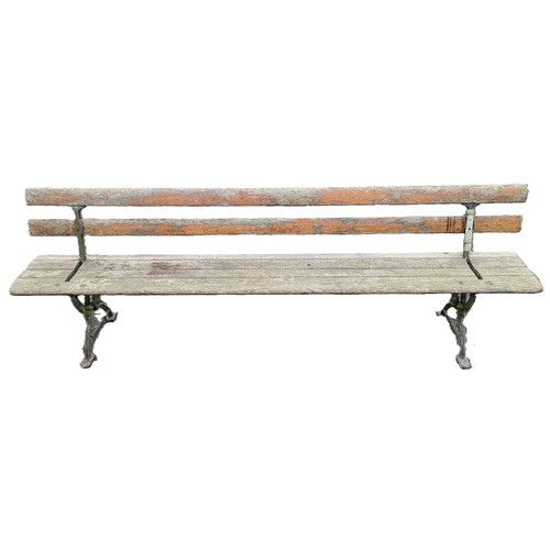 5 - An Antique Railway Platform Bench With 'Switchback' Rest