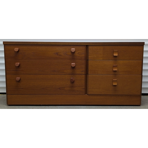 503 - Mid Century Stag 6 Drawer Chest Of Drawers - 65 x 138 x 48cm