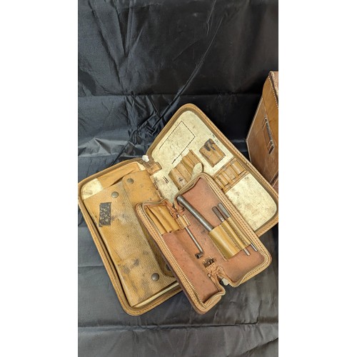 1837 - Vintage GPO Engineers Meter Multi Range Kit and Leather Cases