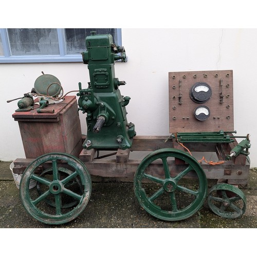 92 - A Lister Stationary Engine - Believed to be a CS 6-1 Single Cylinder Water Cooled Diesel Engine on T... 