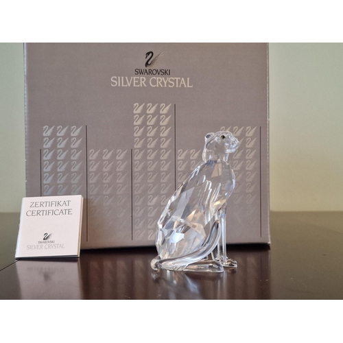 70 - Swarovski Silver Crystal Cheetah, from the 'African Wildlife' Themed Group, (# 183225 / 7610 000 001... 