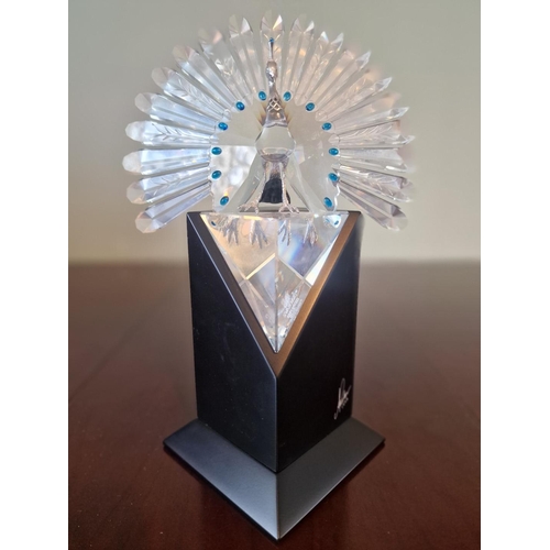 71 - Swarovski Silver Crystal 'The Peacock', Numbered and Limited Edition 09403 / 10000, (1998), (# 21812... 