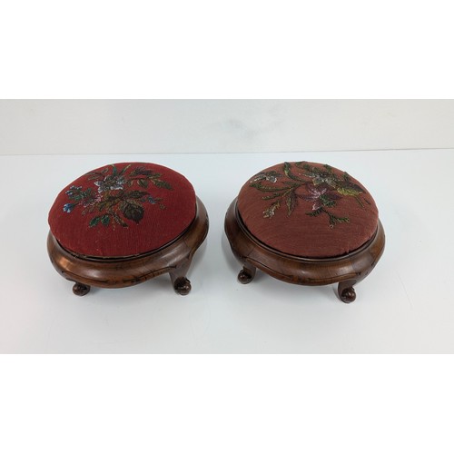 25 - A Pair of Victorian Beadwork Footstools