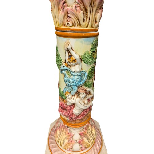 24 - A Set of Matching Majolica Jardinières   - Capo Di Monte Style  Largest  130cm High   & 96cm High
