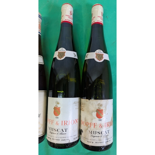 42 - 3x 1971 Dr. Burklin-Wolf Wachenheimer Bohlig Riesling Spatlese & 2x Dopff & Irion Muscat 1990 - All ... 