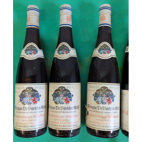 42 - 3x 1971 Dr. Burklin-Wolf Wachenheimer Bohlig Riesling Spatlese & 2x Dopff & Irion Muscat 1990 - All ... 