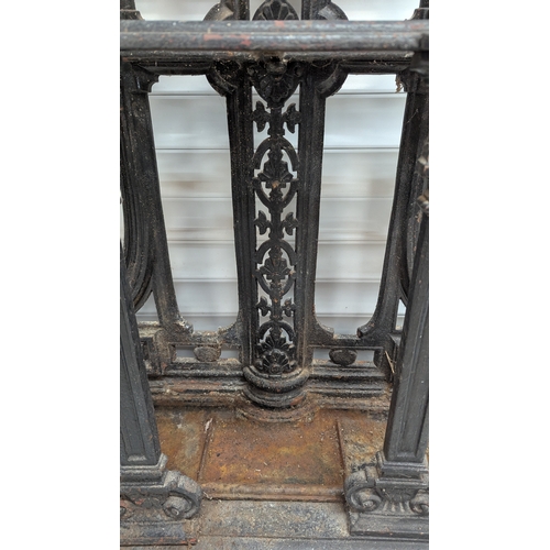 2 - 19th Century Cast Iron Coalbrookdale Hall Stand With Original Tray - 209 x 79 x 30cm