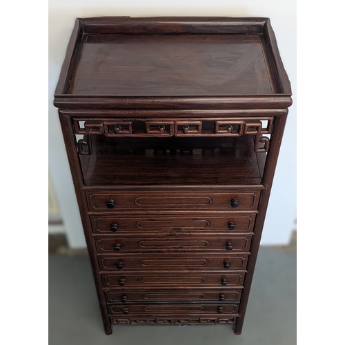 11 - Antique Chinese Chest Of 6 Drawers - Slight Damage To Top As Pictured - 113 x 55 x 38cm