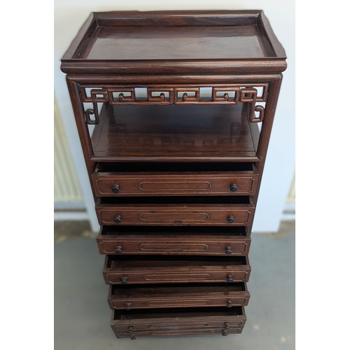 11 - Antique Chinese Chest Of 6 Drawers - Slight Damage To Top As Pictured - 113 x 55 x 38cm