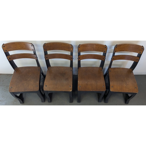 27 - 4x Restoration Hardware Industrial Style Children's Chairs