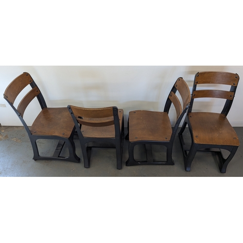 27 - 4x Restoration Hardware Industrial Style Children's Chairs