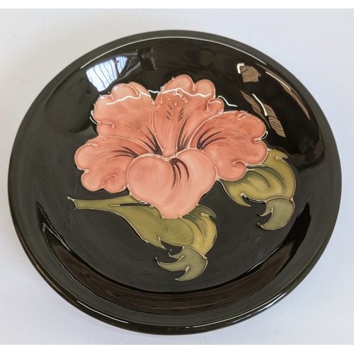 39 - Moorcroft Anemone Pin Dish (Pattern No. 169) And Hibiscus Green Bowl (778)