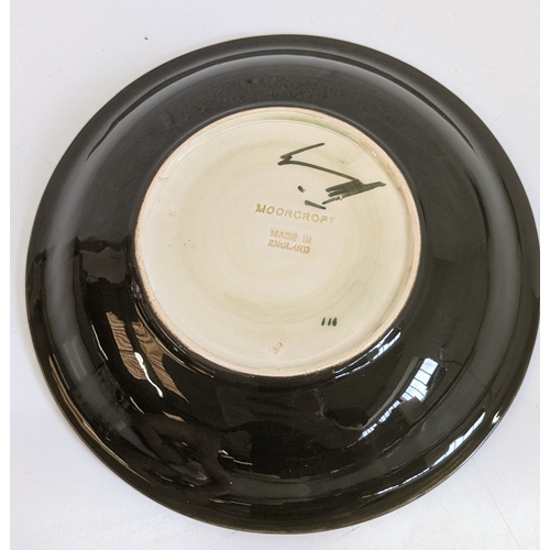 39 - Moorcroft Anemone Pin Dish (Pattern No. 169) And Hibiscus Green Bowl (778)