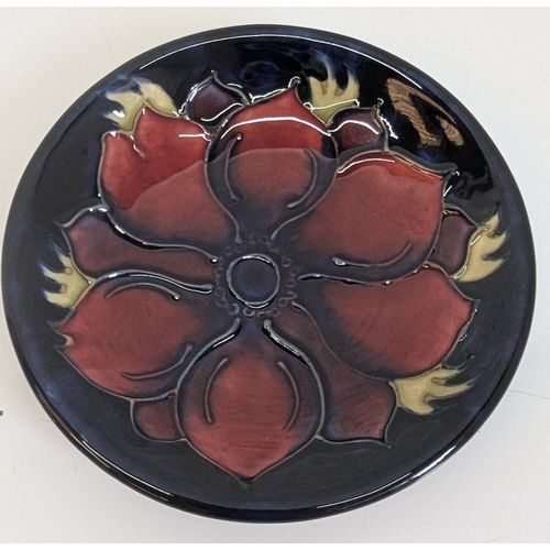 39 - Moorcroft Anemone Pin Dish (Pattern No. 169) And Hibiscus Green Bowl (778)