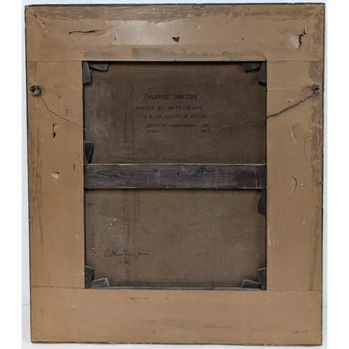 41 - E. Needham (British School), 1802: Portrait of Thomas Maltby, Banker of Nottingham

A formal early 1... 