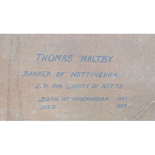 41 - E. Needham (British School), 1802: Portrait of Thomas Maltby, Banker of Nottingham

A formal early 1... 
