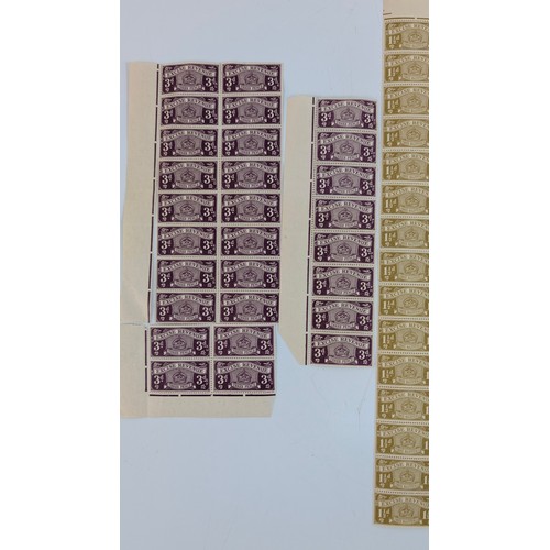 21 - A Large Quantity of Sheets and Part Sheets of GB WWII to 1960 Entertainments Revenue Excise Duty Sta... 