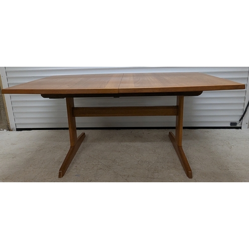 D Scan Danish Mid Century Extending Teak Dining Table With 6 chairs ...