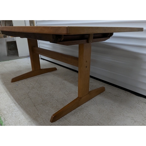 D Scan Danish Mid Century Extending Teak Dining Table With 6 chairs ...