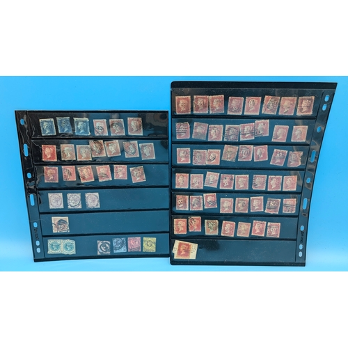 9 - An Assortment of GB and Worldwide Stamps including 1d Reds and 2d Blues, Blocks of Lilacs , Victoria... 