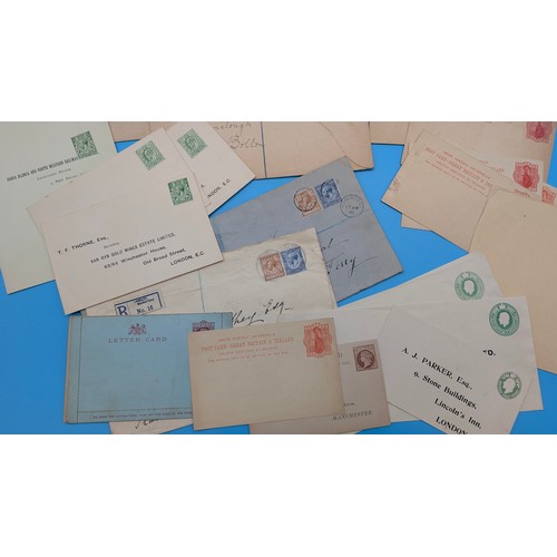 47 - Album with mainly GB QV to KGV Covers, Some Registered or to Overseas , Plus some Postcards and Mint... 