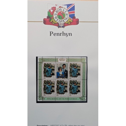 14 - 1981 Royal Wedding Mint in 4 x Stanley Gibbons printed albums. 1982 birth of Prince of Wales in 2 x ... 