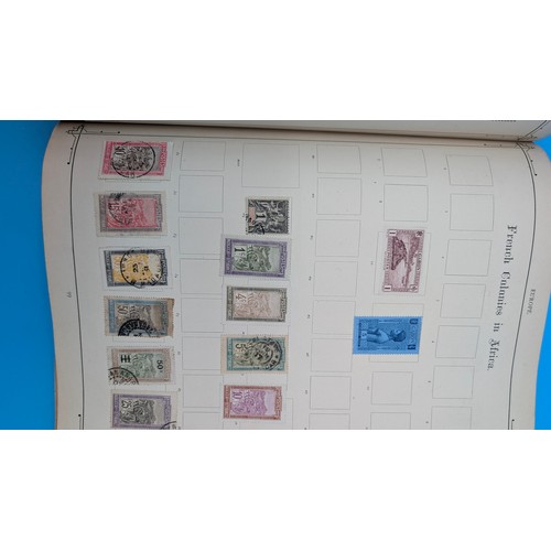 3 - Old Imperial Stamp Album with Sparce World Collection including 4 Margin 1d Black