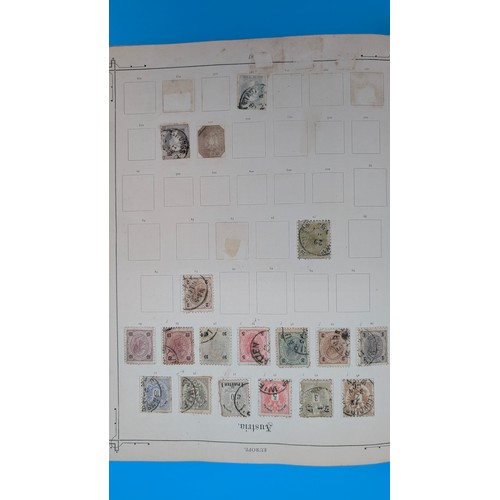3 - Old Imperial Stamp Album with Sparce World Collection including 4 Margin 1d Black