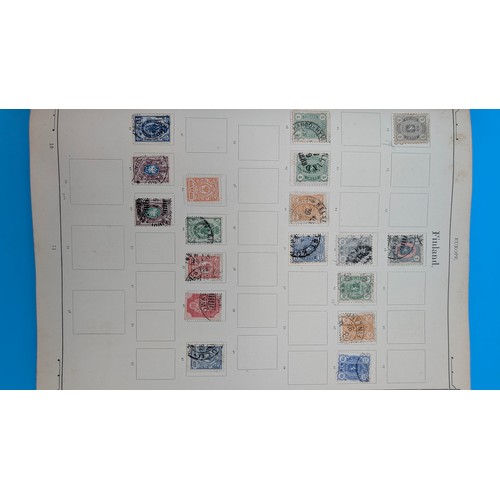 3 - Old Imperial Stamp Album with Sparce World Collection including 4 Margin 1d Black
