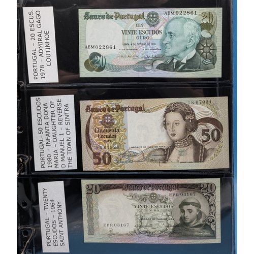 659 - Portugal & Portuguese Guinea – Selection of Escudo Banknotes

A group of four attractive mid–20th ce... 