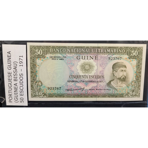 659 - Portugal & Portuguese Guinea – Selection of Escudo Banknotes

A group of four attractive mid–20th ce... 