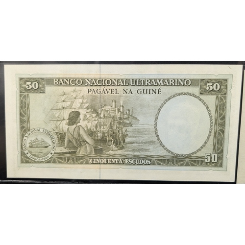 659 - Portugal & Portuguese Guinea – Selection of Escudo Banknotes

A group of four attractive mid–20th ce... 