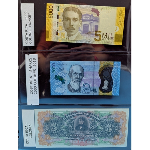 Costa Rica Banknotes Collection: - 5000 Colones, undated (modern issue ...