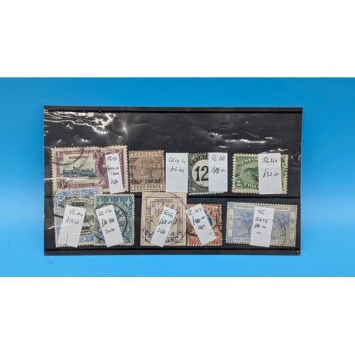 11 - Small collection of worldwide stamps on stock cards mainly Commonwealth, used. Cat £450 plus Trinida... 