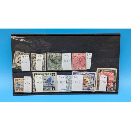 11 - Small collection of worldwide stamps on stock cards mainly Commonwealth, used. Cat £450 plus Trinida... 