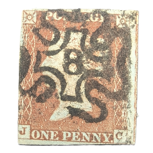 196 - Great Britain 1d Penny Red. No8 Black Maltese Cross. 3.5 Margin